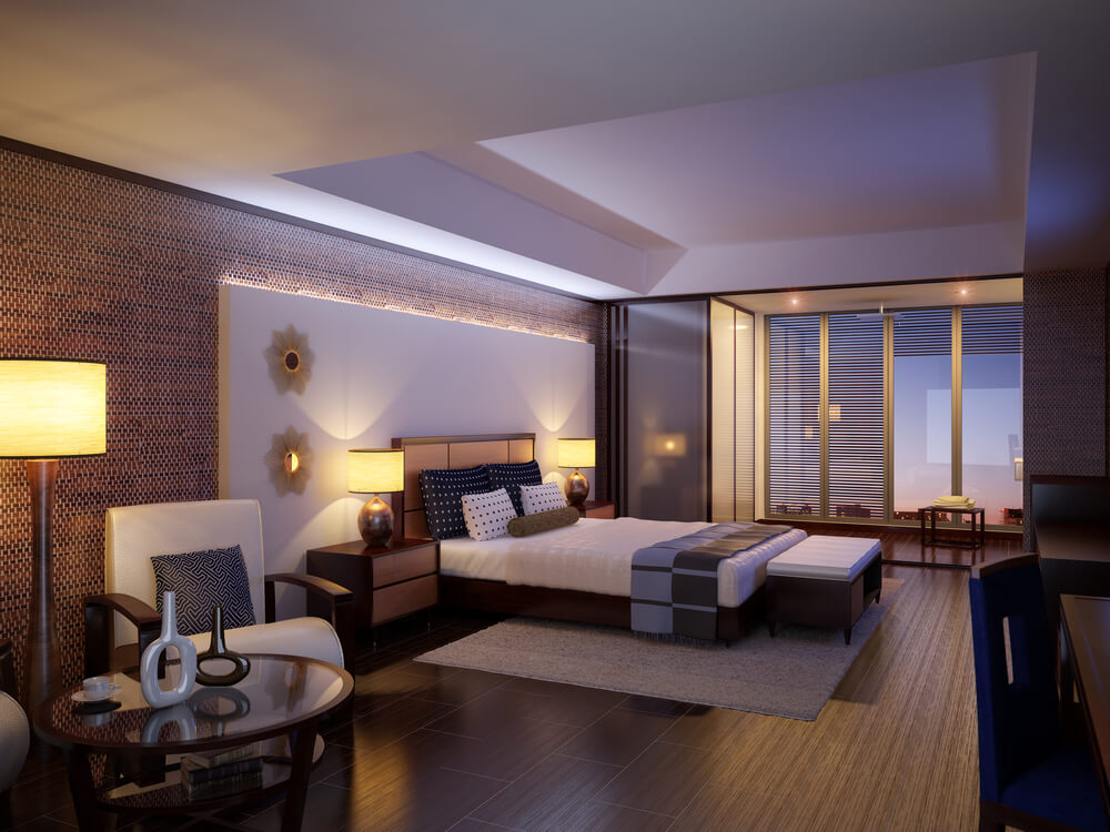 Hotel Room at a Luxury Resort Stock Photo - Image of booking, cozy ... Luxury Resort Rooms